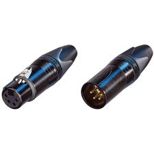 4-Pin Female Power Connector, 10A, Solder, IP40, Gold Contacts