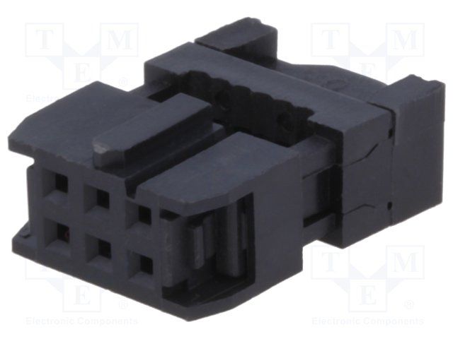 Board Connector, 6 Contact(s), 2 Row(s), Female, IDC Terminal, Socket, ROHS COMPLIANT