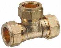 10mm Equal Tee Brass Compression Fitting