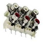 9-Pole Audio/RCA Jack, Right Angle, Through Hole, Shielded