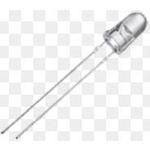 Yellow LED Emitter, 590nm, 4200mcd, 2.5V, 50mA, T-1 3/4 TH