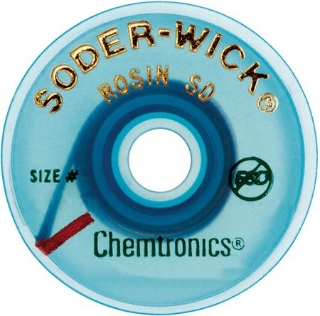 CHEMTRONICS         SW18015            DESOLDERING BRAID, 0.8MM, PK10