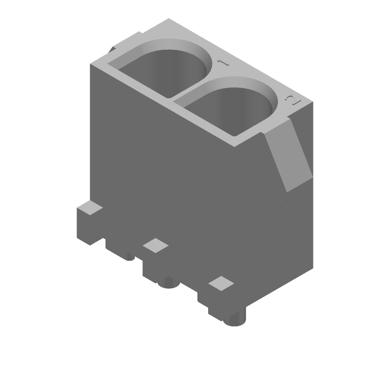 9 Pos Wire-to-Board Power Connector, 19A, 600V, Straight, Through Hole