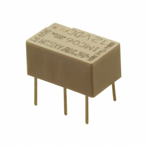 RF Relay, SPDT, Momentary, 0.012A (Coil), 12VDC (Coil), 140mW (Coil), 4A (Contact), 220VDC (Contact), 60W (RF Input), DC Input, AC/DC Output, Through Hole-Straight Mount