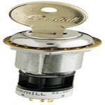 Switch Key Lock DP4T 45 Flat Key 0.2A 220VAC 30VDC Solder Lug Panel Mount