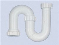 Plumbing,waste trap,tubular,polypropylene,white,S,