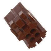 4 Pos Crimp Rectangular Power Connector, 13A, 600V, Red