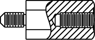 ABBATRON HH SMITH         8257            SPACER, HEX, BRASS, 6.35MM X 34.925MM
