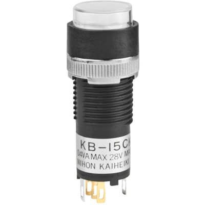 Switch Push Button ON (ON) SPDT Round Button 0.1A 28VAC 28VDC 0.4VA Momentary Contact Panel Mount Solder Lug