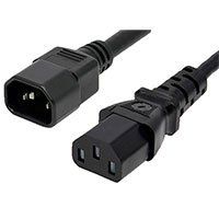 IEC C13 TO C14 POWER CORD BLK 18/3 .3 METER