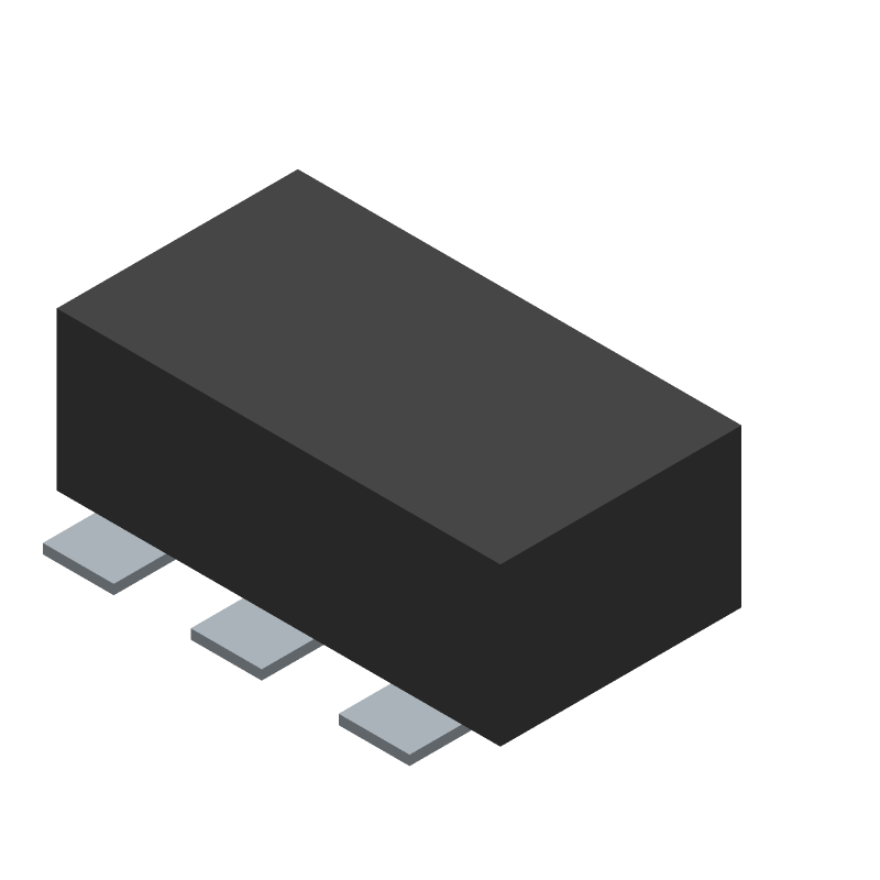 PNP BJT Transistor, 60V VCEO, 4.3A IC, SOT-89, 120MHz