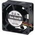 DC Axial Fan, 48V, 7600RPM, 37.1CFM, Ball Bearing, 60x60x25mm