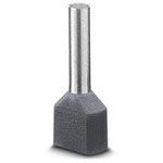 Ferrule, sleeve length: 10 mm, length: 17 mm, color: gray