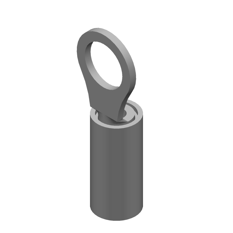 PIDG Female Crimp Terminal, Red Nylon, 16-22 AWG, 300V