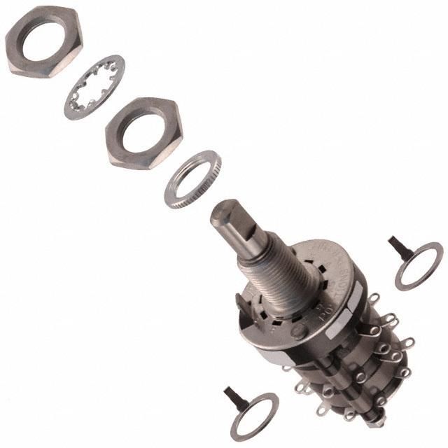 Rotary Switch, 5 Pos, DP5T, 1A 28VDC, 2 Decks, Panel Mount