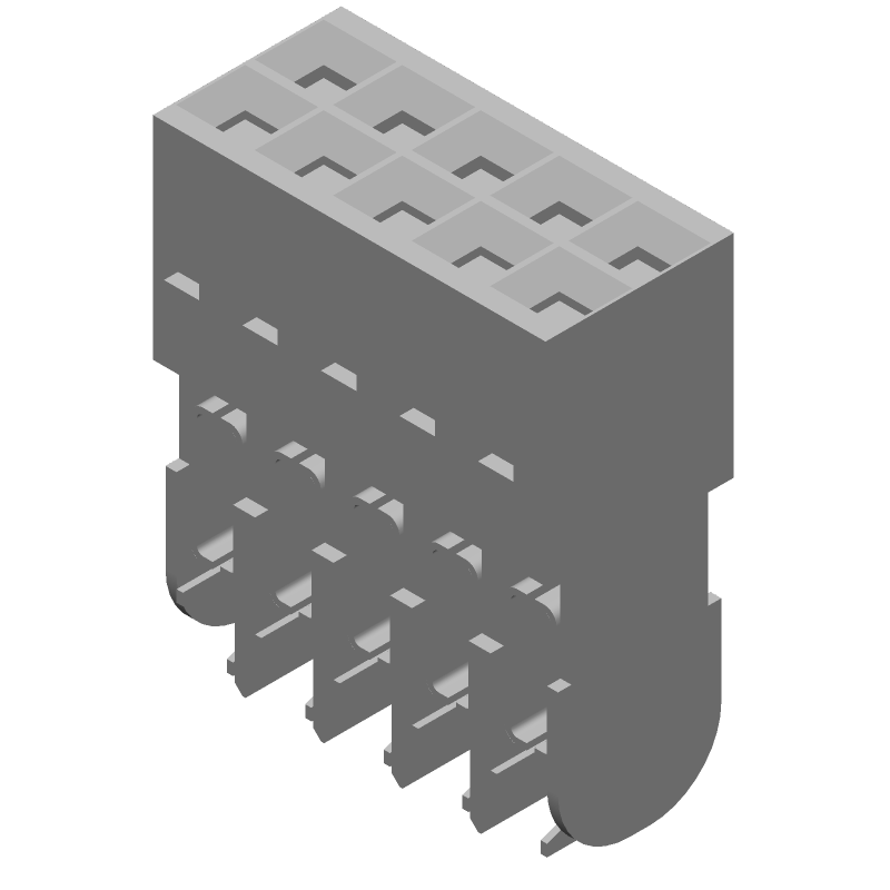 10 Pos 2.54mm IDC Female Socket Connector, 3A, UL94 V-0, Black