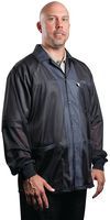 Black Polyester SMOCK Jacket w/Cuffs - Medium