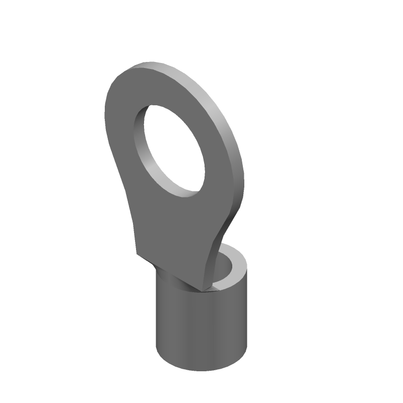 8AWG Copper Ring Terminal, Tin Plated, 170°C