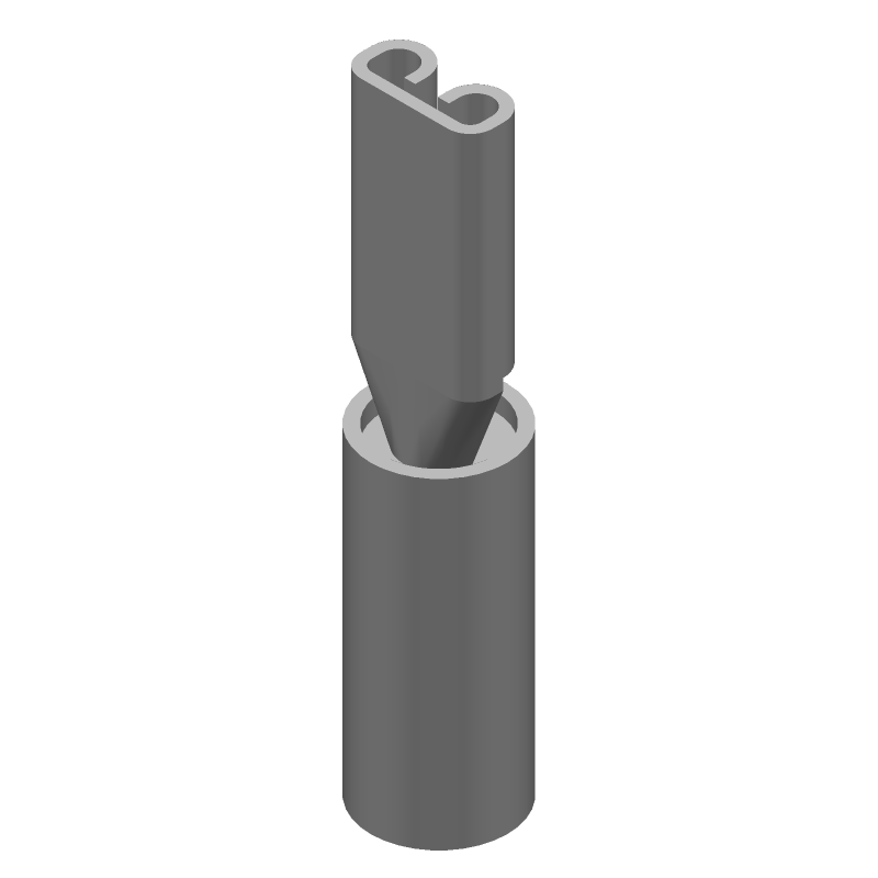PIDG Faston Receptacle, 22-18 AWG, 300V, Tin Plated