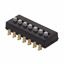 7-Pos Slide DIP Switch, SPST, 24VDC, 100mA, Gold Plated