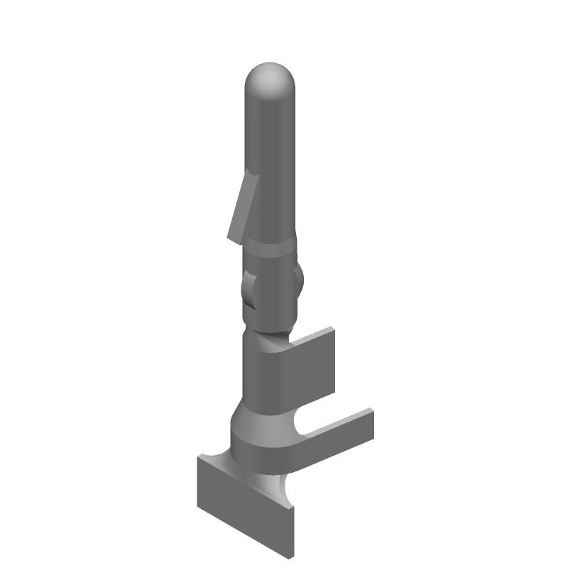 Power Contact Pin, Crimp, 15A, 16-18AWG, Male, Tin