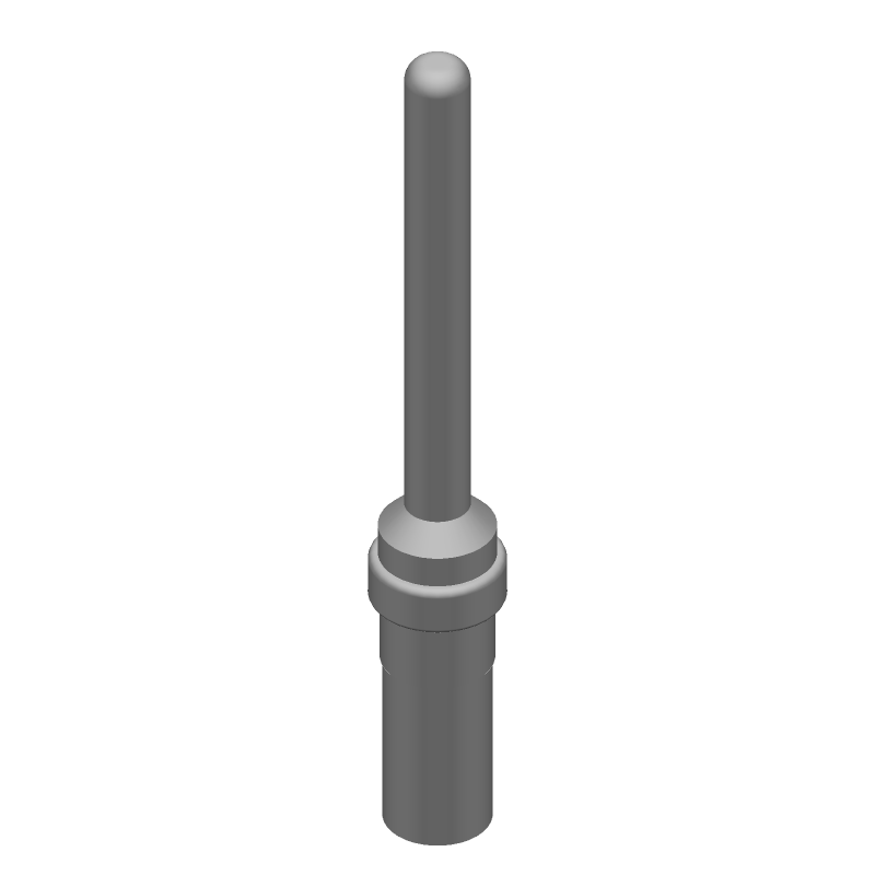 Male Pin Contact, Signal, Crimp, Copper Alloy, Gold Plated, 7.5A, 28-26AWG