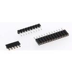 Conn SIP Socket Strip SKT 11 POS 2.54mm Solder RA SMD Card Box