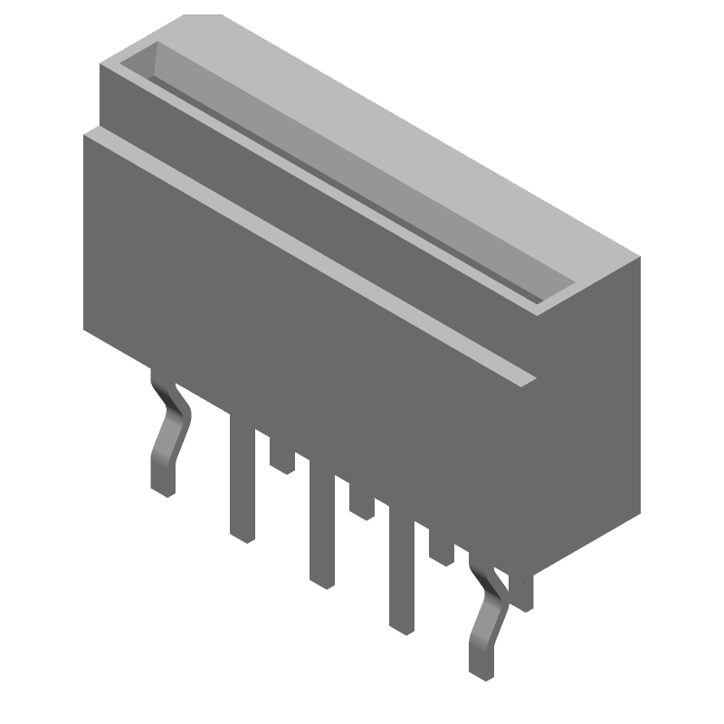 FPC Connector 9 Pos 1mm ZIF ST Thru-Hole 1A 125V