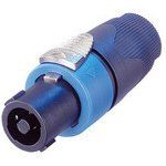 4-Pole Speakon Connector, Female, Cable Mount, Silver Plated Brass, 250V, 40A