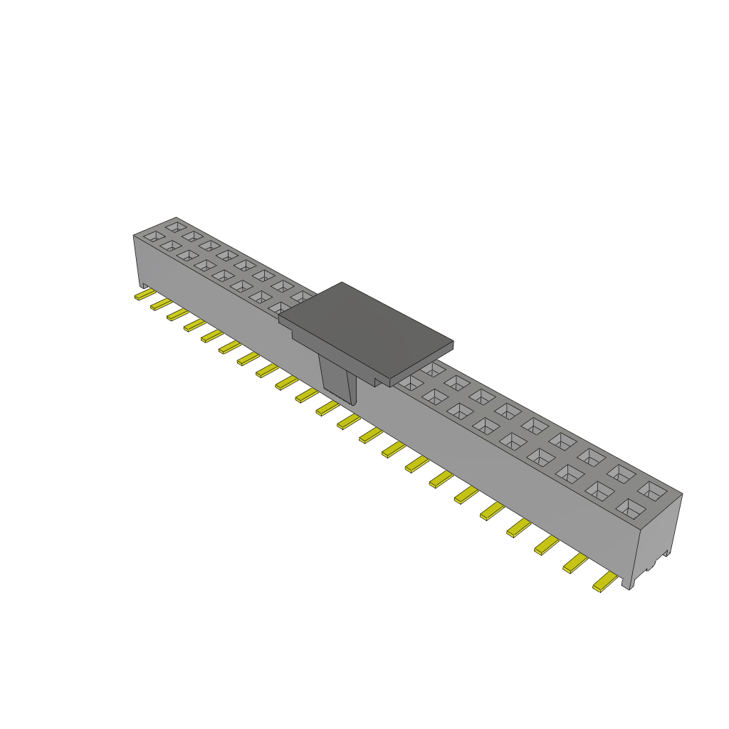 44-Contact SKT Socket Strip, 2-Row, Solder Termination, -55°C to 125°C