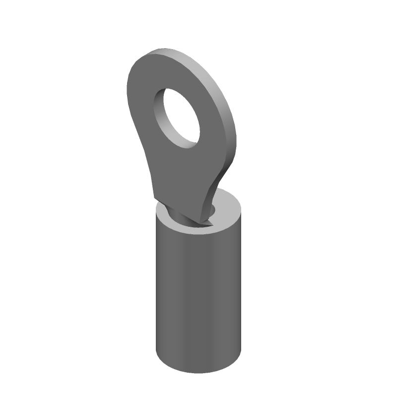 Ring Terminal, Crimp, 16-22AWG, Copper/Tin, Insulated, 600V