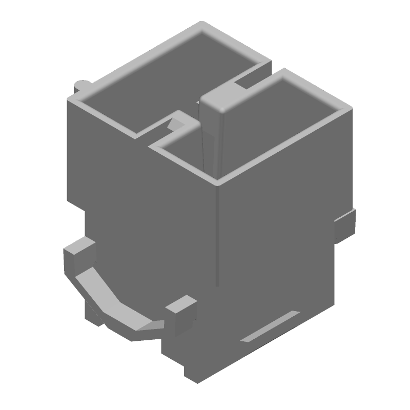 6 Pos Rectangular Connector, Wire-to-Wire, 13A, 250V, Crimp, Nylon, Natural