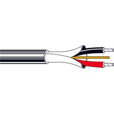 22AWG 1PR Shielded Cable, 300V, 45R, 500ft, Copper, PVC