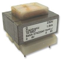 CLAIRTRONIC         10-5641             Isolation Transformer, PCB, 1.6 VA, 2 x 115V, 2 x 6V
