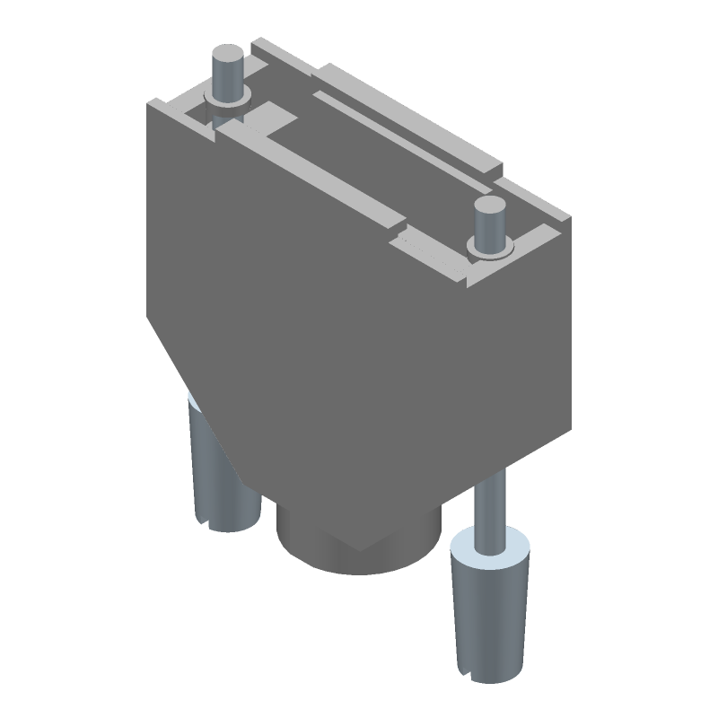 Shielded Metal Backshell Kit, 15 Pos, Straight, Nickel