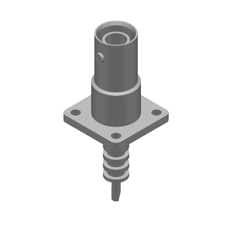 SHV Panel Mount Female RF Connector, 5kV, Gold/Nickel Plated Brass