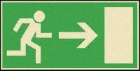 Foil Fire Exit Right Non-Illuminated Emergency Exit Sign, 300 x 150mm
