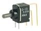 SPDT Toggle Switch, ON-OFF-ON, 100mA, 28VAC/DC, PC Pin