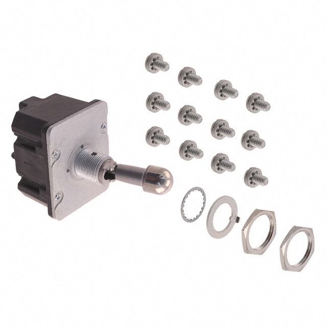 4PDT Toggle Switch, 15A, 125VAC, Locking Lever, Screw Term