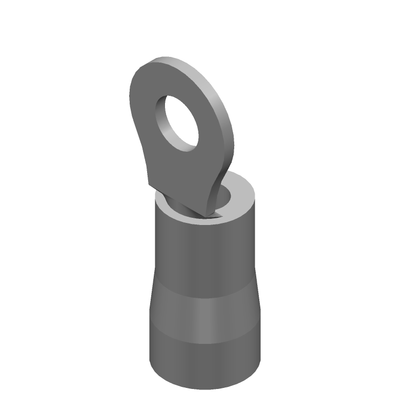 Ring Terminal, 10-12AWG, Copper/Tin, Insulated, Yellow, 600V