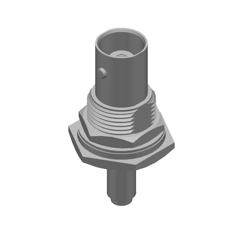 BNC RF Connector 4GHz 50R Crimp ST Panel Mount Female Gold