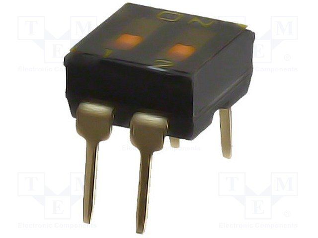 Slide DIP Switch, SPST, 25mA 24VDC, Through Hole