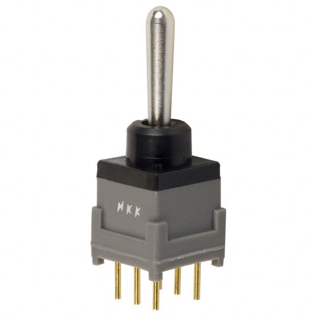 DPDT Toggle Switch, ON-OFF-ON, 0.1A 28VAC/VDC, PC Mount
