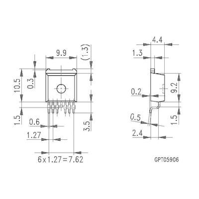 Buffer/Inverter Based Peripheral Driver, 2 Driver, 7.5A, MOS, PZFM7, TO-220AB, 7 PIN