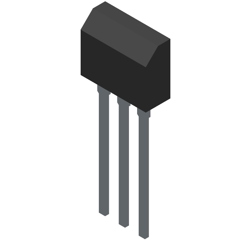 Hall Effect Sensor, -10mT Min, 10mT Max, Bipolar, Plastic/epoxy, Rectangular, 3 Pin, Through Hole Mount, GREEN, PLASTIC, SSOP-3