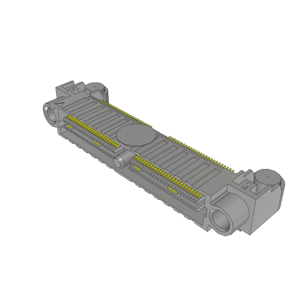 Conn Micro High Speed Socket Strip SKT 104 POS 0.635mm Solder RA Thru-Hole/SMD Tray