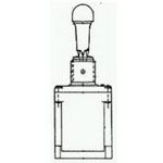 DPDT Toggle Switch, ON-OFF-ON, Locking Lever, 20A, 277VAC, 250VDC, Panel Mount