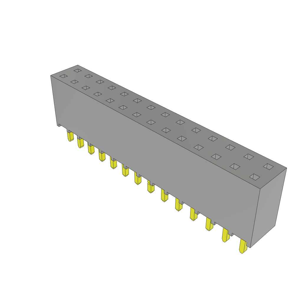 Conn Socket Strip SKT 28 POS 2.54mm Solder ST Top Entry Thru-Hole Bulk