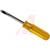 Xcelite;  Screwdriver;  5/16 In. X 4 In. Regular Square Blade;  Amber Handle
