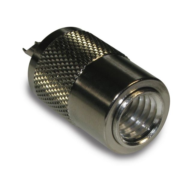 UHF RF Connector, 2.5GHz, 50R, Solder, Straight, Brass/Silver